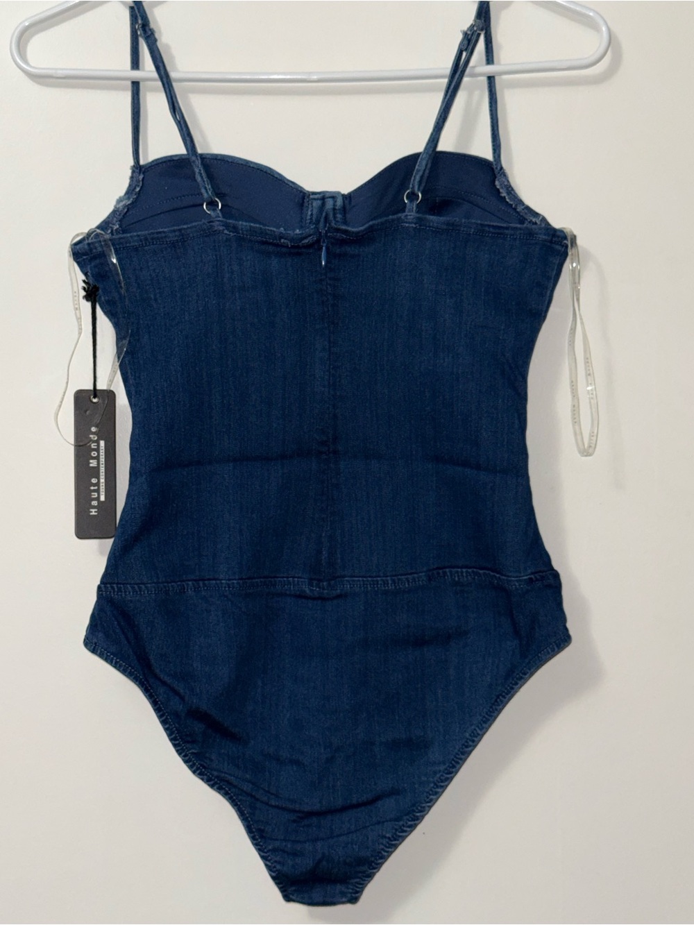 NWT Haute Monde denim corset bodysuit in size Small - Picture 5 of 9
